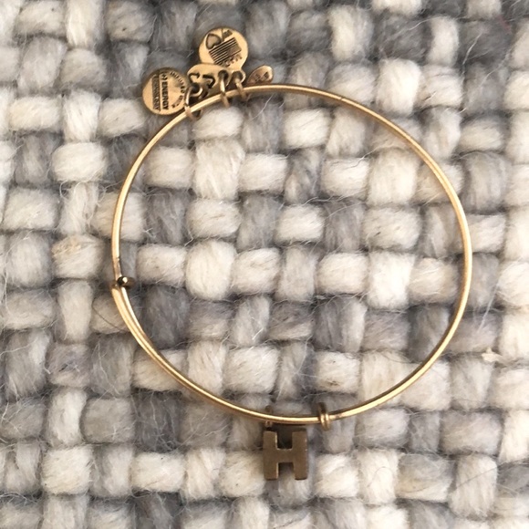 Alex & Ani Bracelet: Initial Letter H Charm Bracelet🔅Gold - Picture 2 of 2
